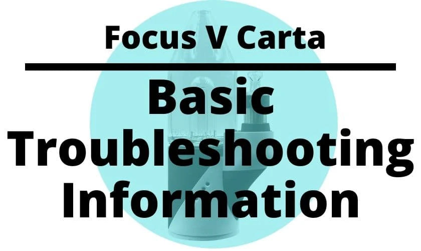 Focus V Carta basic troubleshooting information banner