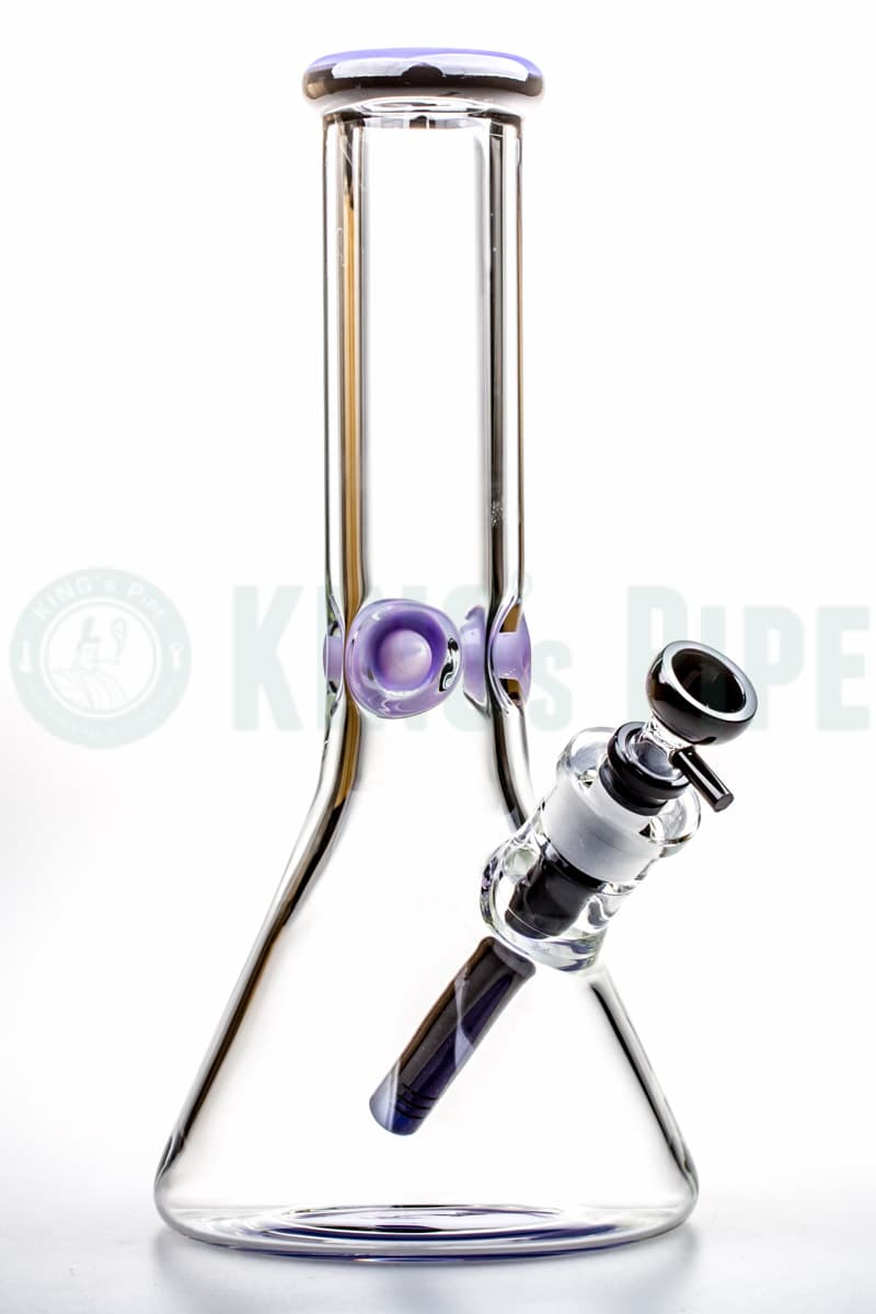 12'' 9mm Beaker Bong with Purple Accent