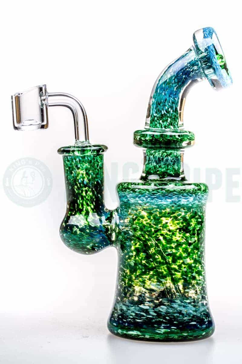 Emerald Green Mini Dab Rig by Nova Glass