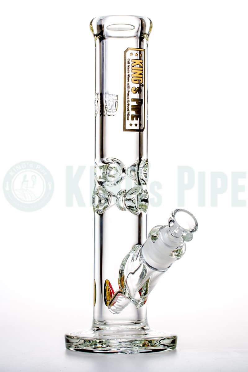KING's Pipe Glass - 12'' 9mm Thick Straight Tube Bong
