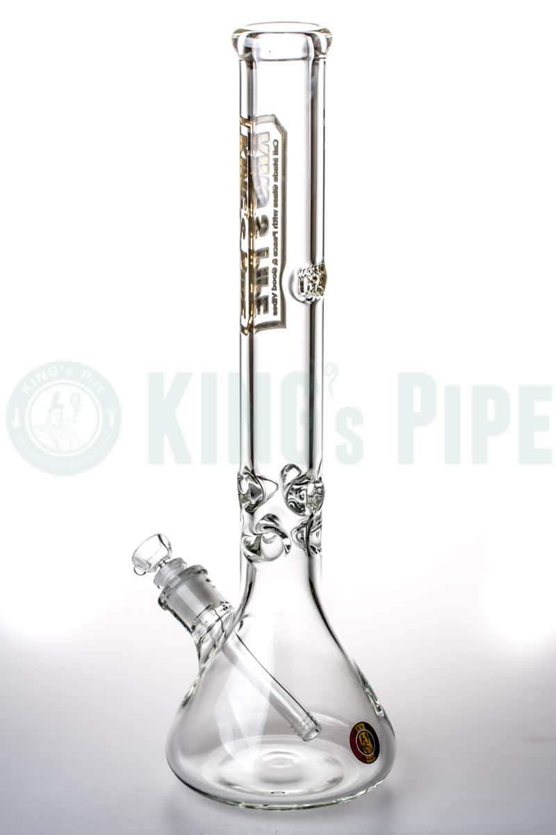 KING&#39;s Pipe Glass - 18 inch 9mm Thick Glass Beaker Bong