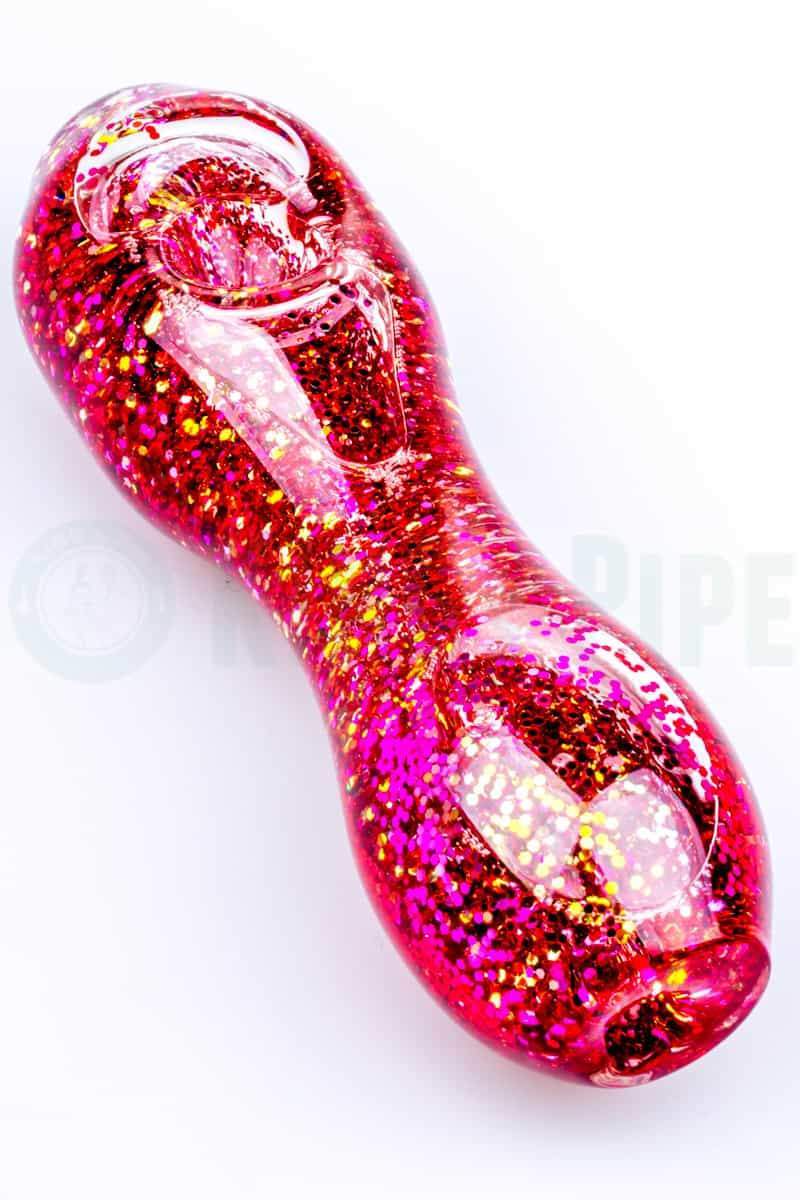 Elevator Glass - Freeze-A-Bowl Glitter Pipe in Rose Gold