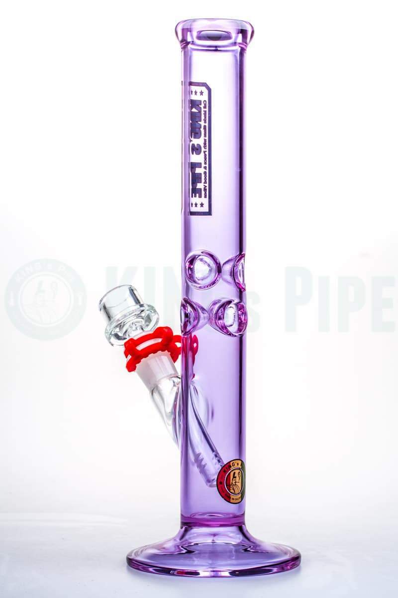 KING&#39;s Pipe Glass - 12&#39;&#39; Purple Straight Bong