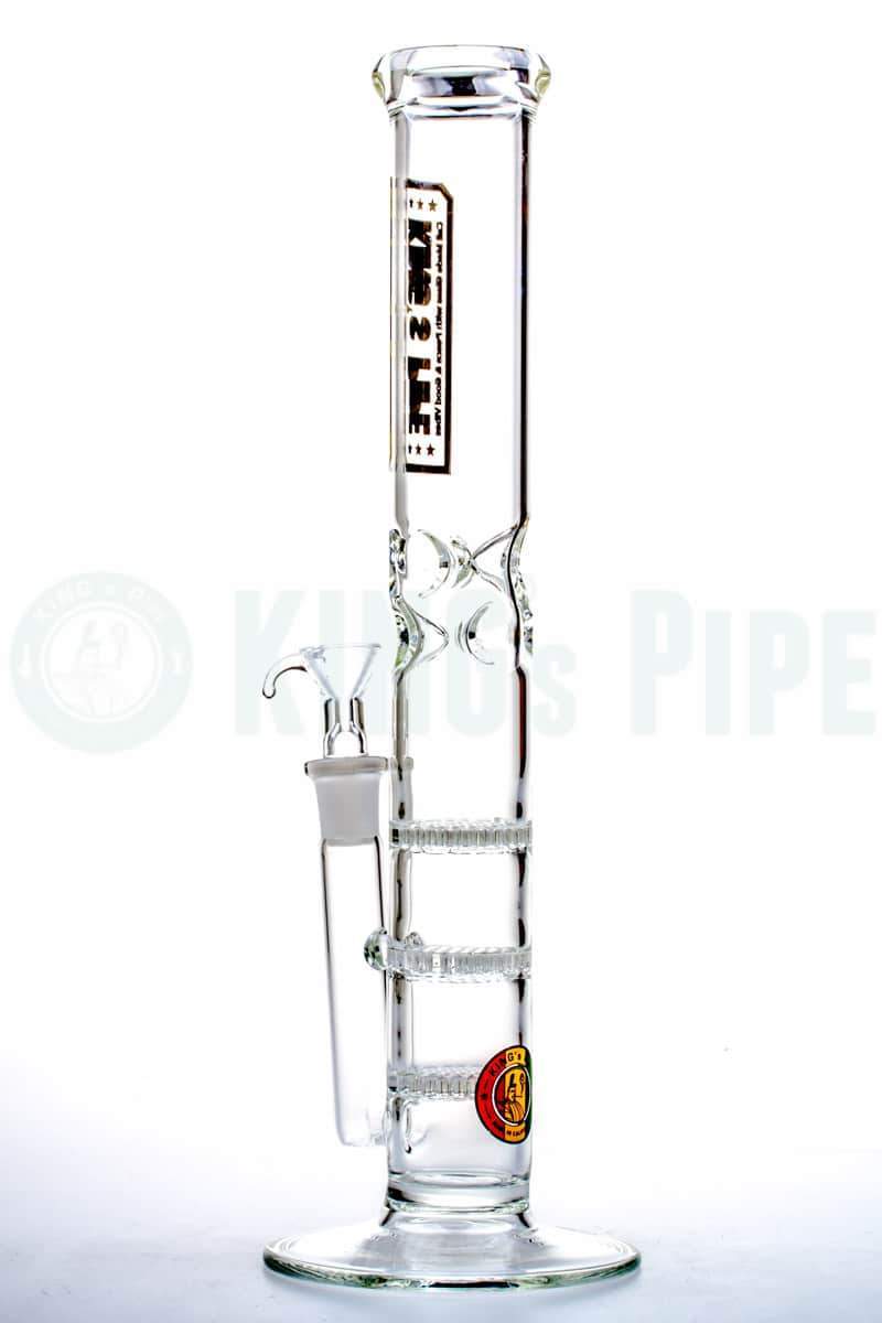 KING's Pipe Glass - 13'' Triple Honeycomb Skinny Water Bong