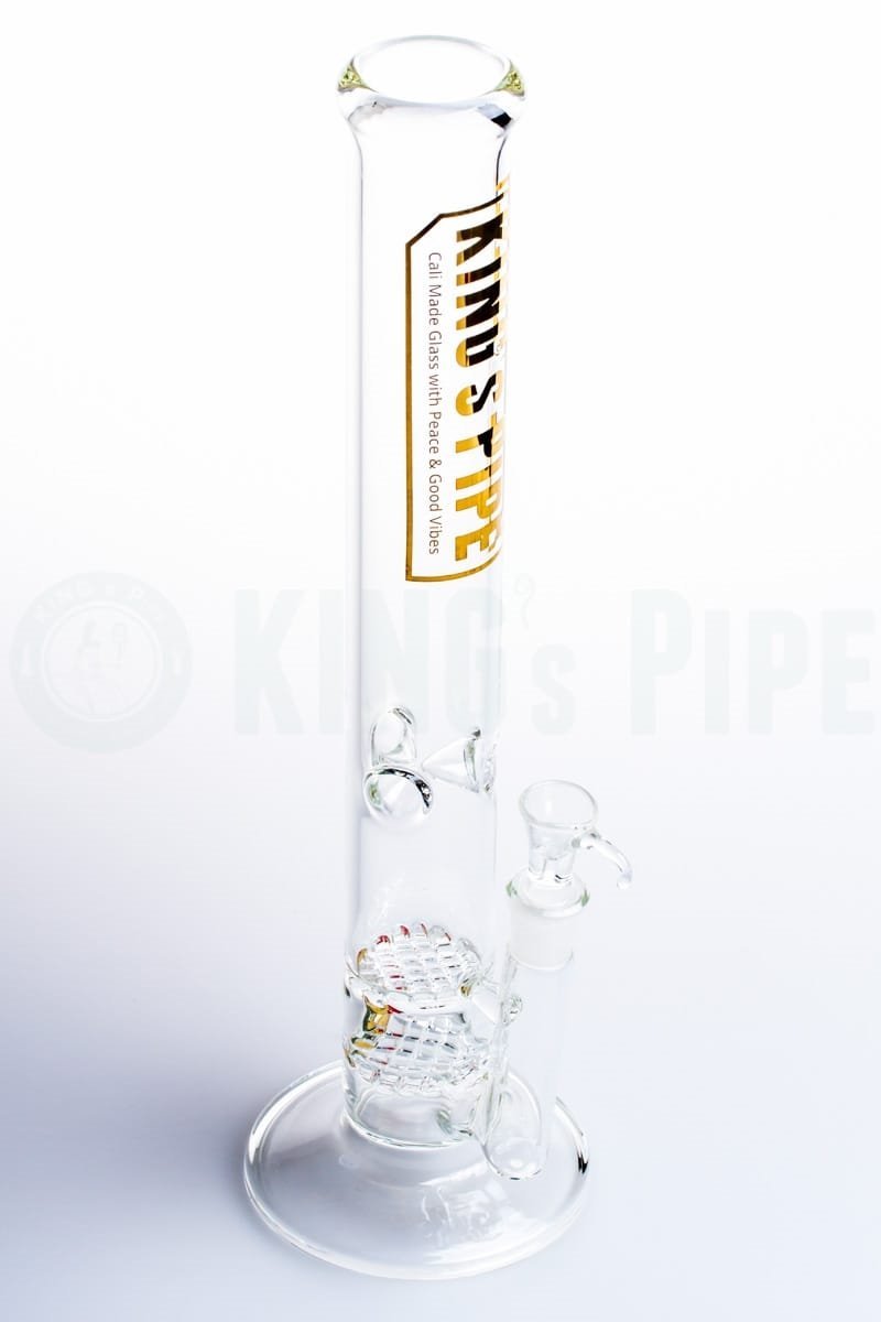 KING&#39;s Pipe Glass - 16&#39;&#39; Double Waffle Straight Bong