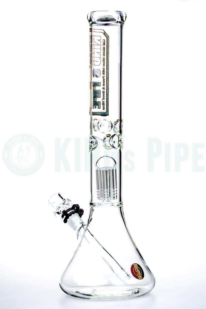 KING's Pipe Glass - 16 Inch Single Tree Perc Beaker Bong