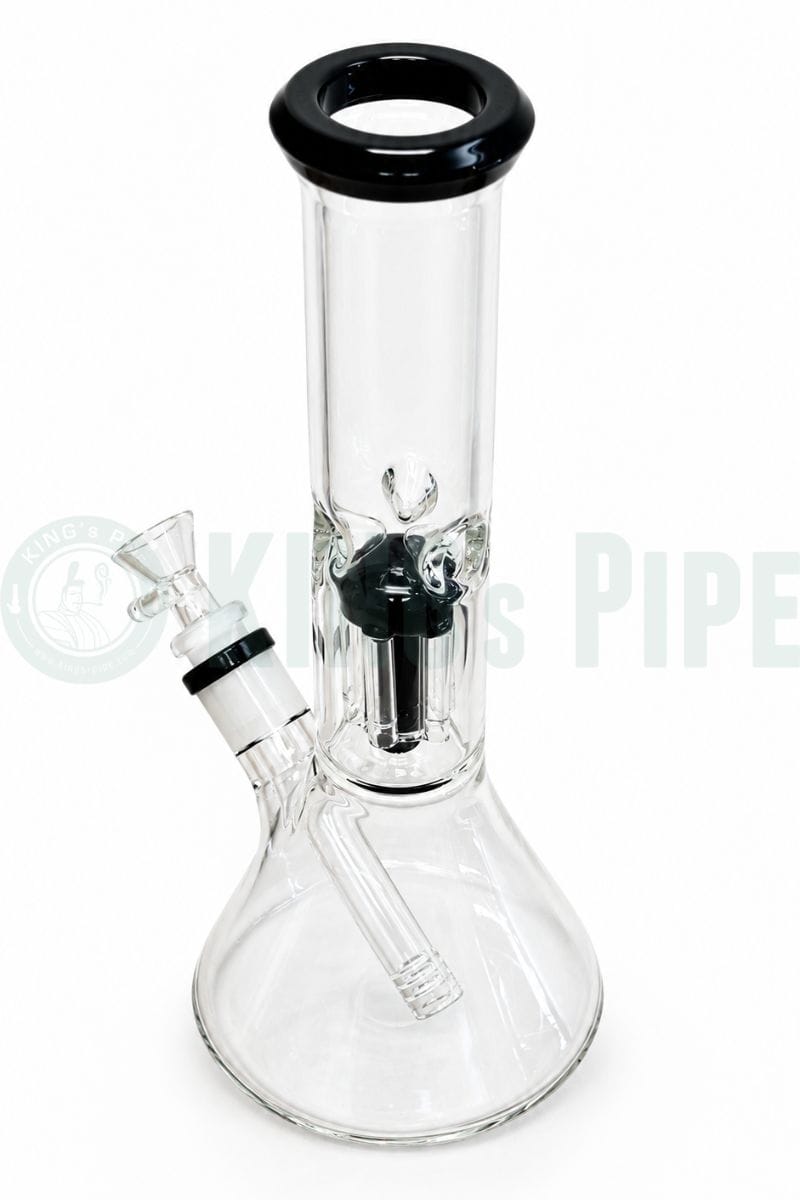 11" Tree Perc Beaker Bong with Color Accent