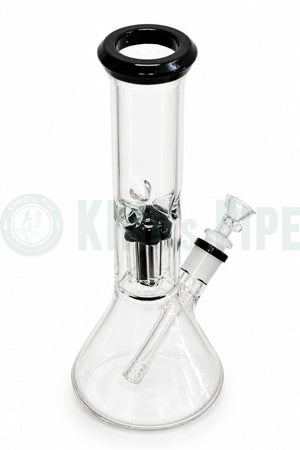 11" Tree Perc Beaker Bong with Color Accent
