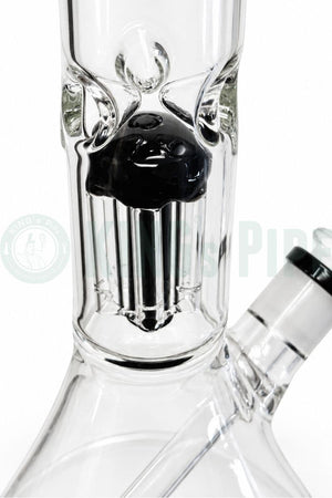 11" Tree Perc Beaker Bong with Color Accent