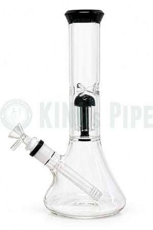 11" Tree Perc Beaker Bong with Color Accent Black