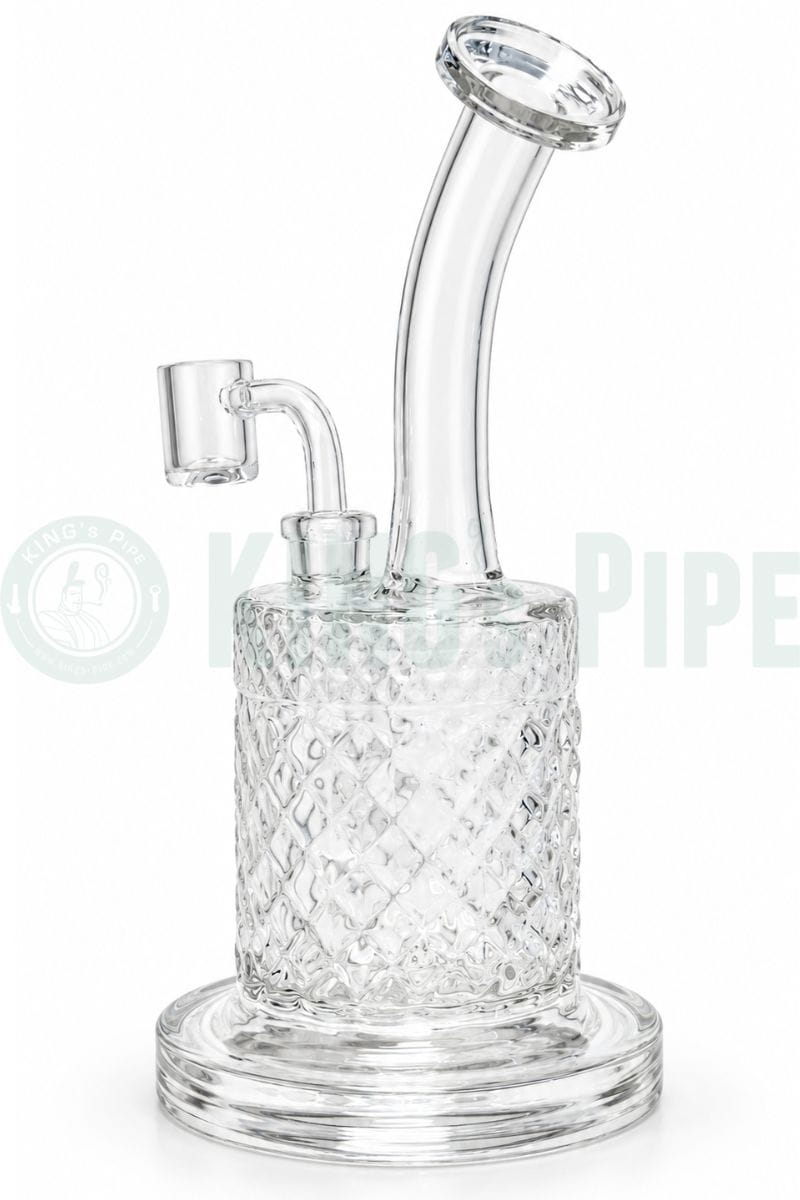 9" Diamond Cut Glass Dab Rig