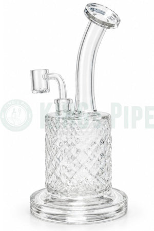 9" Diamond Cut Glass Dab Rig