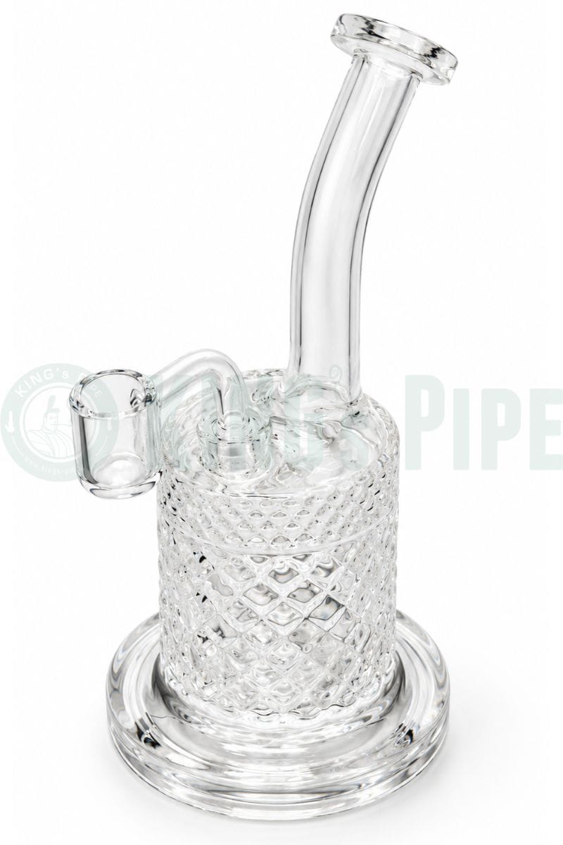 9" Diamond Cut Glass Dab Rig