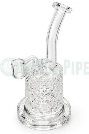 9" Diamond Cut Glass Dab Rig