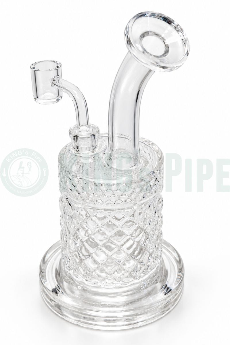 9" Diamond Cut Glass Dab Rig