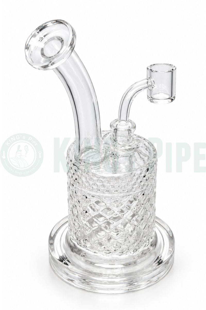9" Diamond Cut Glass Dab Rig