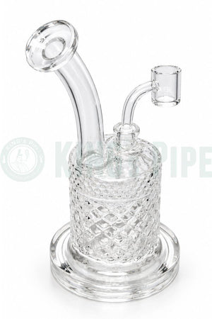 9" Diamond Cut Glass Dab Rig