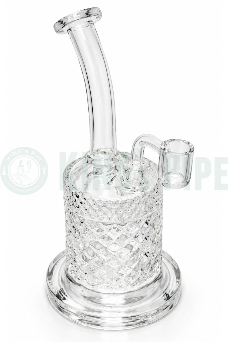 9" Diamond Cut Glass Dab Rig