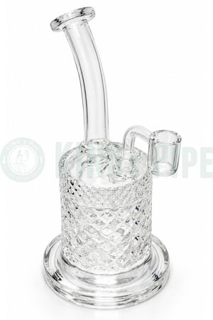 9" Diamond Cut Glass Dab Rig