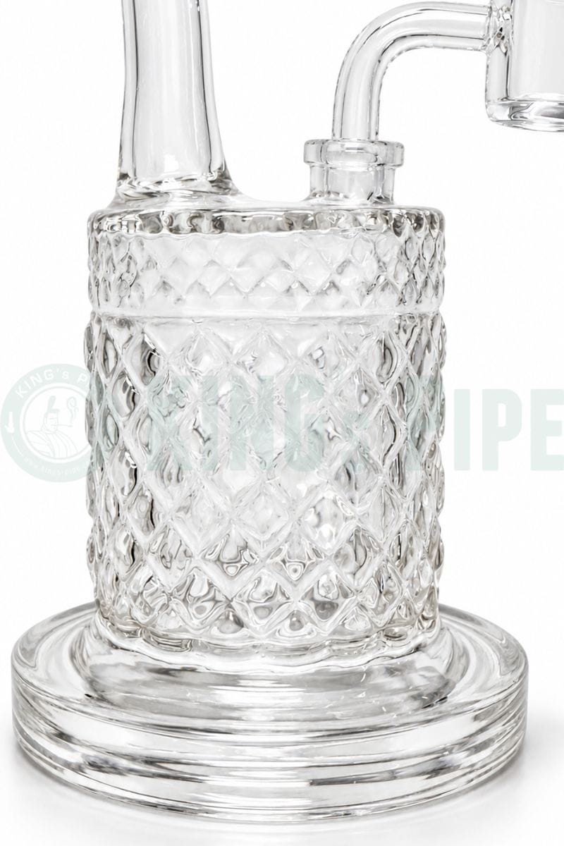 9" Diamond Cut Glass Dab Rig