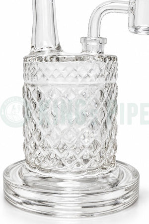 9" Diamond Cut Glass Dab Rig