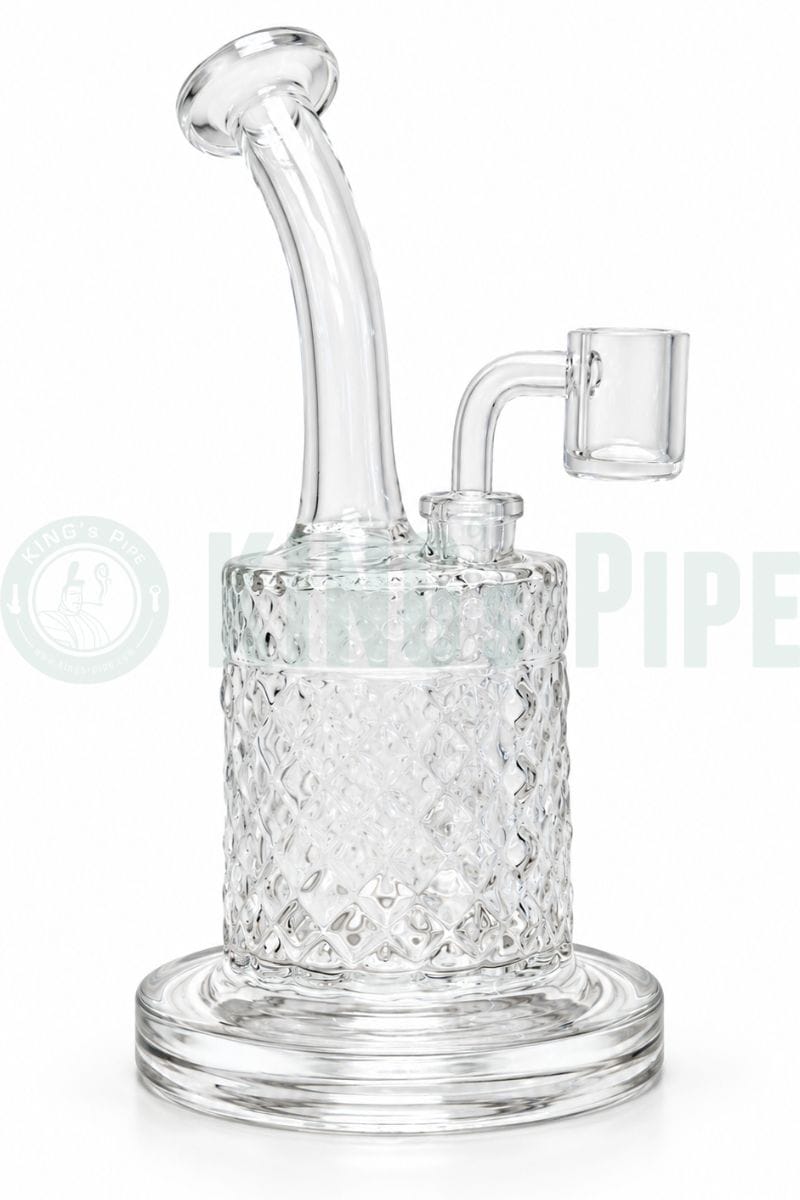 9" Diamond Cut Glass Dab Rig