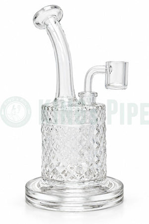 9" Diamond Cut Glass Dab Rig