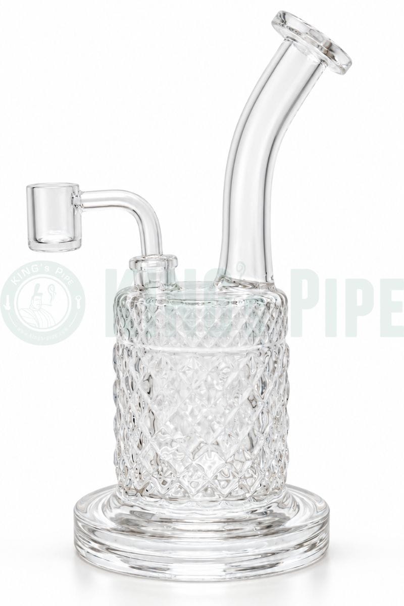 9" Diamond Cut Glass Dab Rig