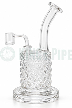 9" Diamond Cut Glass Dab Rig