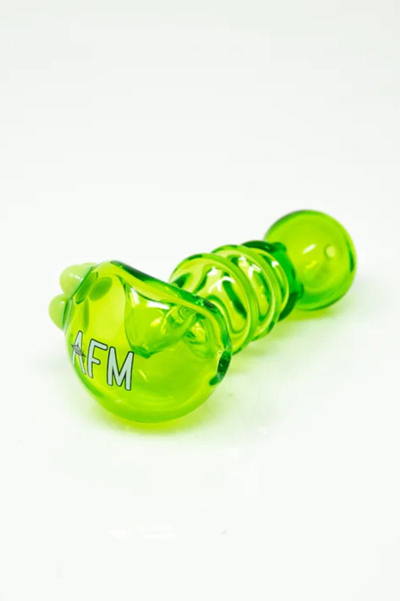 AFM - 4" Three Point Compact Glass Smoking Pipe Lime