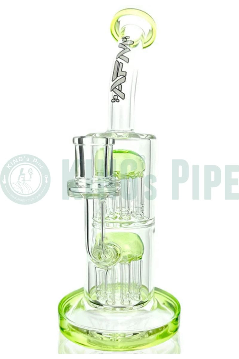 AFM Glass - Double Tree Perc Dab Rig Lime