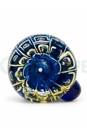 Blue Peacock Glass Chillum