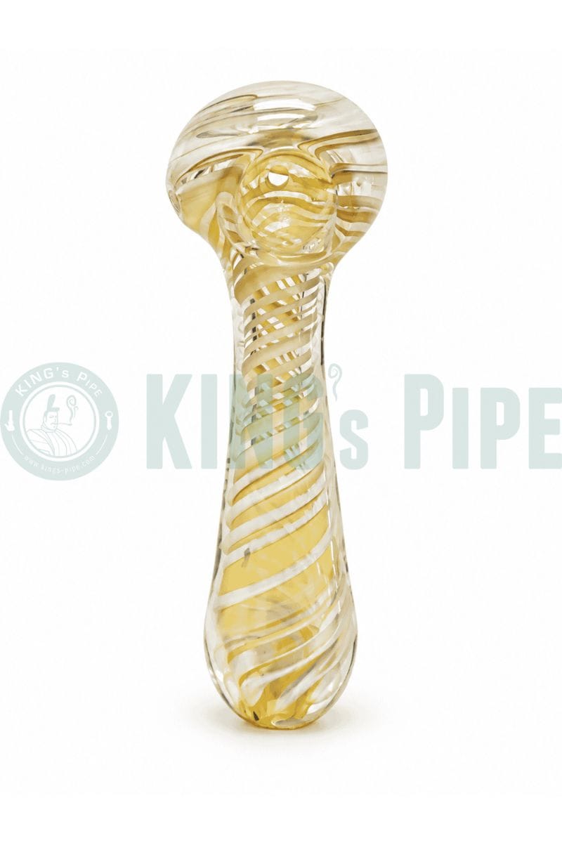 Color Changing Fumed Stripe Glass Spoon Pipe