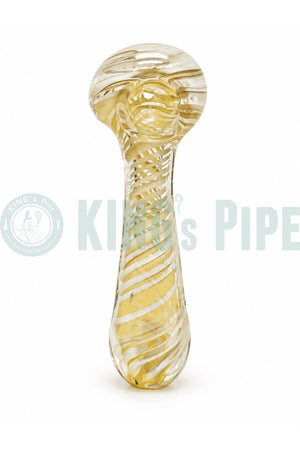 Color Changing Fumed Stripe Glass Spoon Pipe