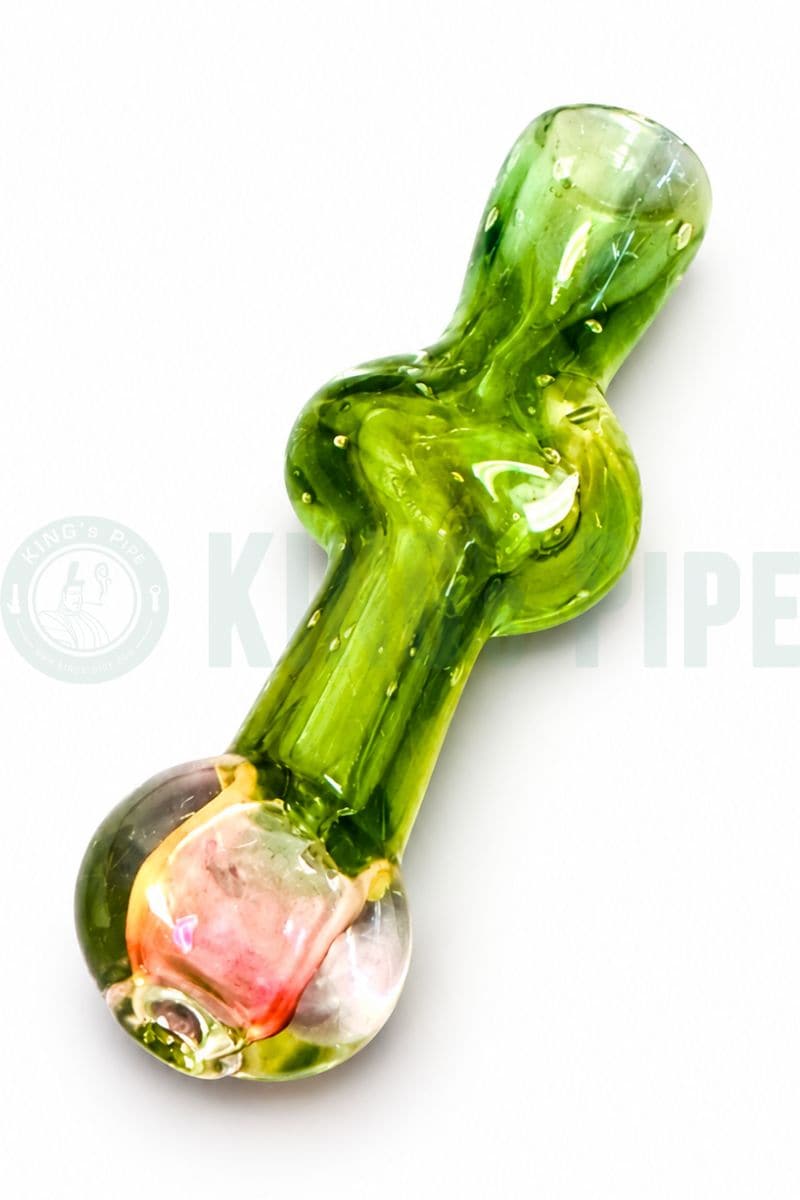 Green Ripple Glass Chillum