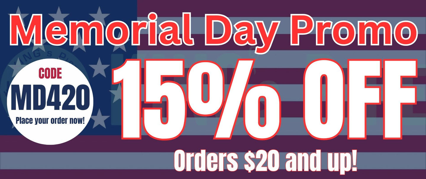 KING's Pipe online headshop Memorial Day Sale for bongs and dab pens