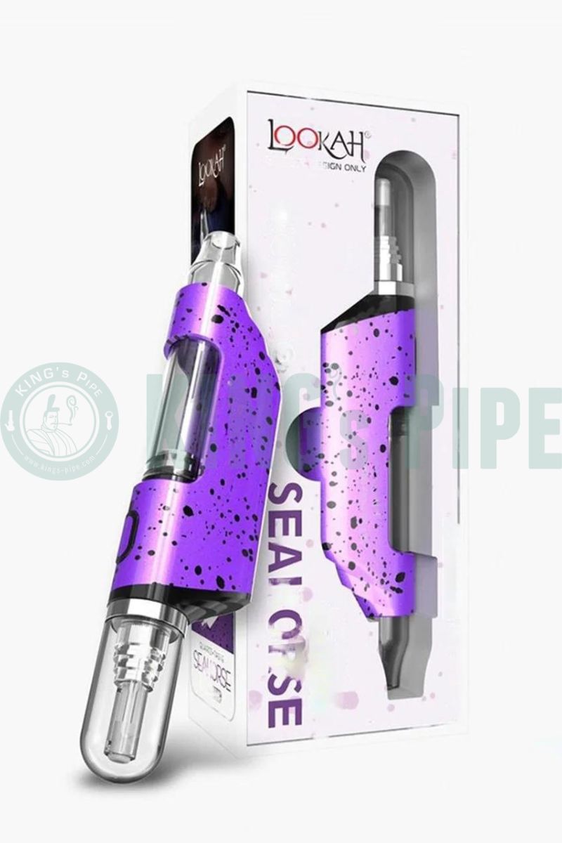 Lookah Seahorse Pro PLUS Electric Nectar Collector Vape Pen Red-Black Spatter