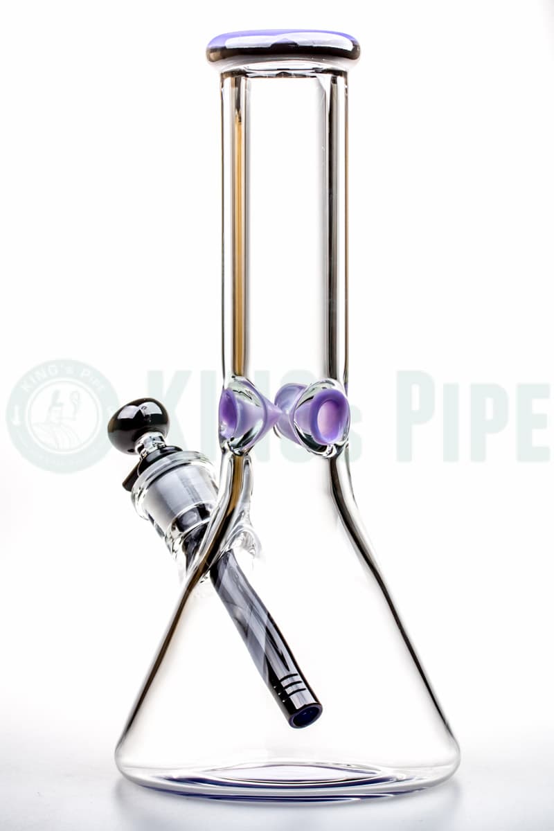 12'' 9mm Beaker Bong with Purple Accent