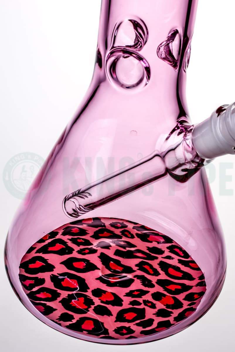 AMG - 15 Inch Pink Leopard Beaker Bong