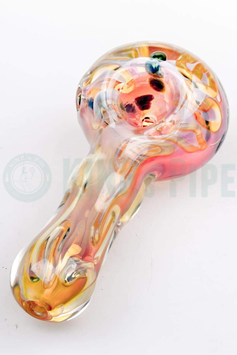 Color Changing Pink Fumed Glass Pipe by Nova Glass