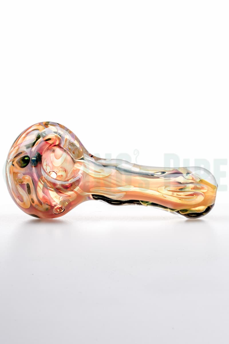 Color Changing Pink Fumed Glass Pipe by Nova Glass
