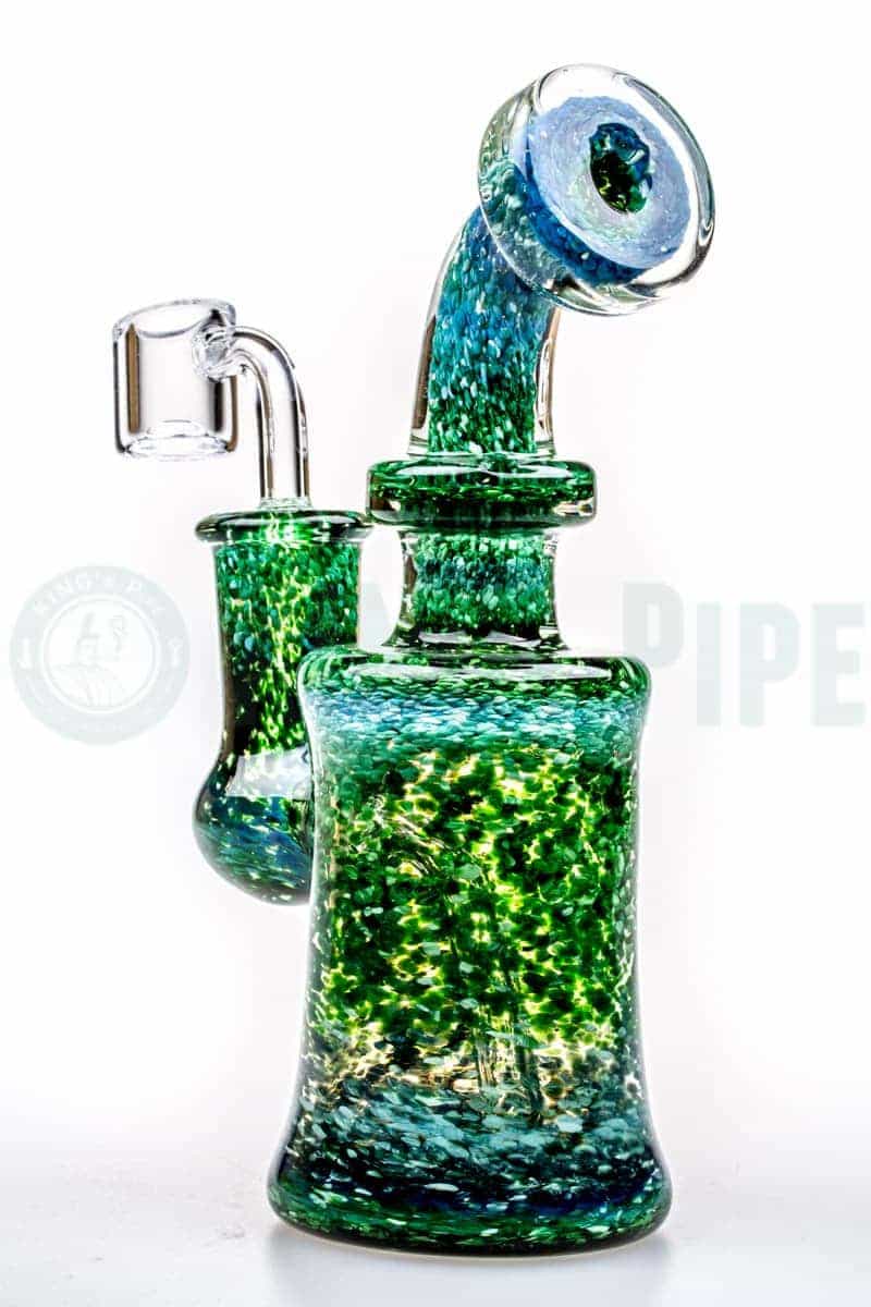 Emerald Green Mini Dab Rig by Nova Glass