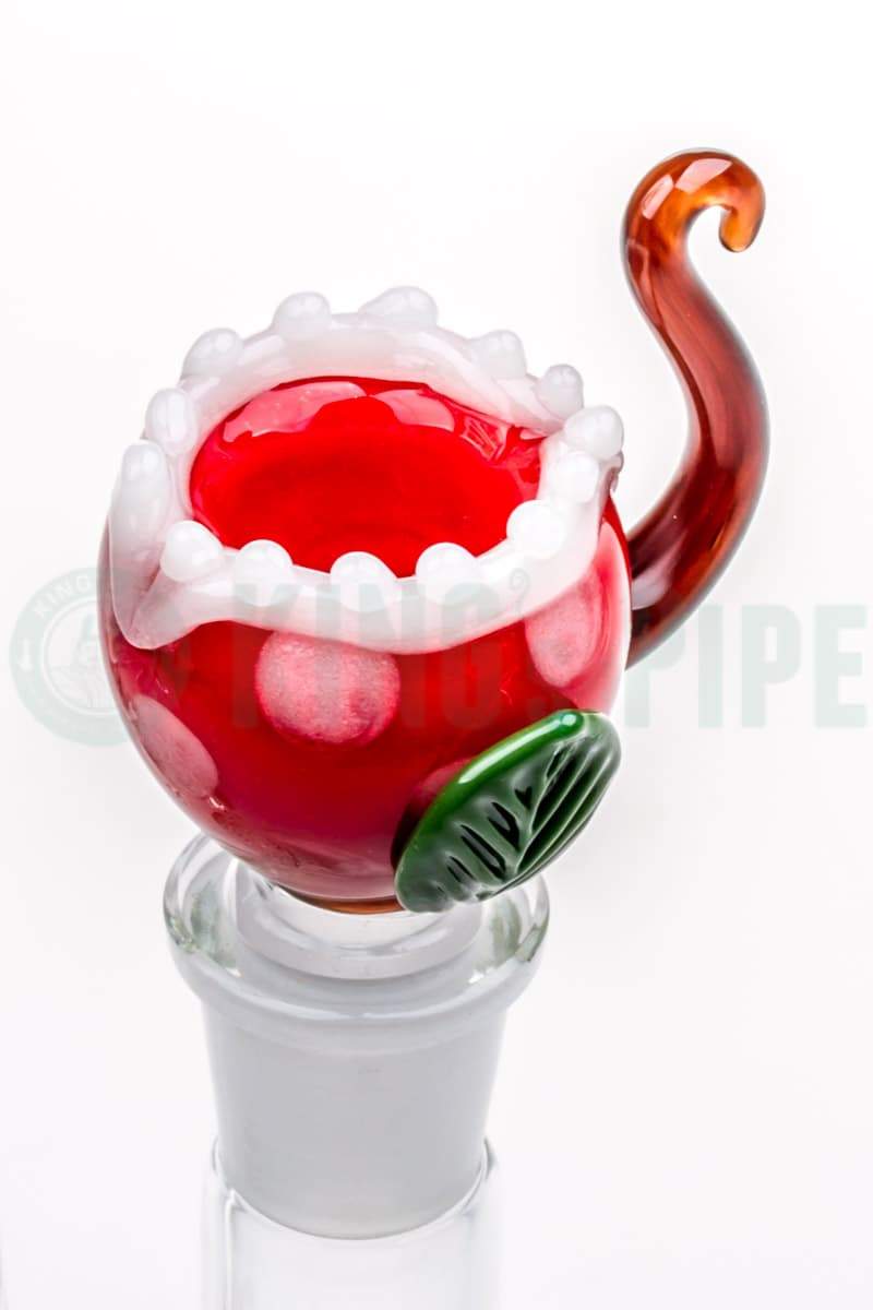 Empire Glassworks – 14mm Male Red Fire Plant Glass Bowl