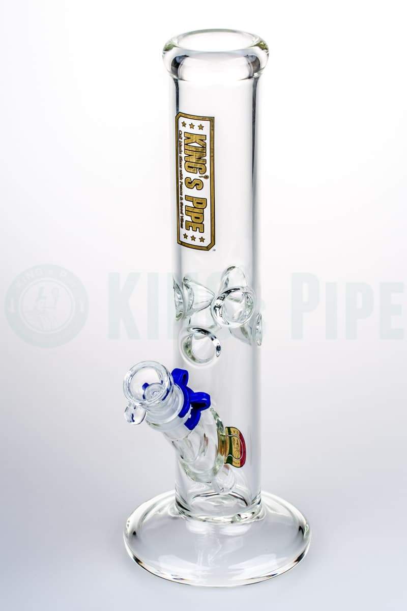 KING&#39;s Pipe Glass - 12&#39;&#39; Glass on Glass Straight Tube Bong
