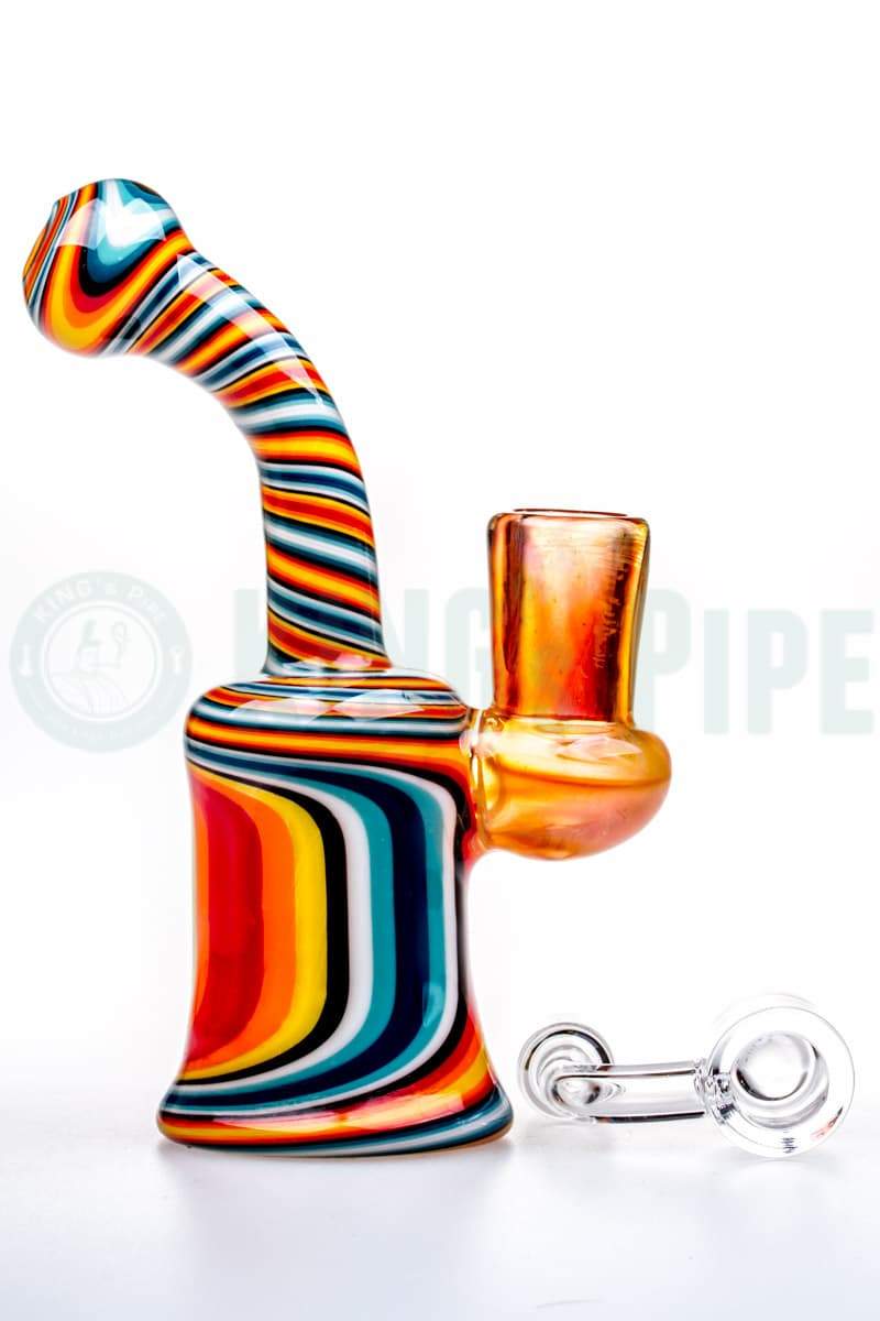 Spiral Worked Micro Dab Rig by Nova Glass