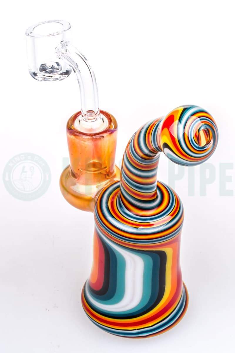 Spiral Worked Micro Dab Rig by Nova Glass