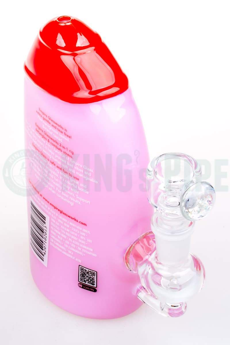 Empire Glassworks - Strawberry Cough Shampoo Bottle Mini Rig