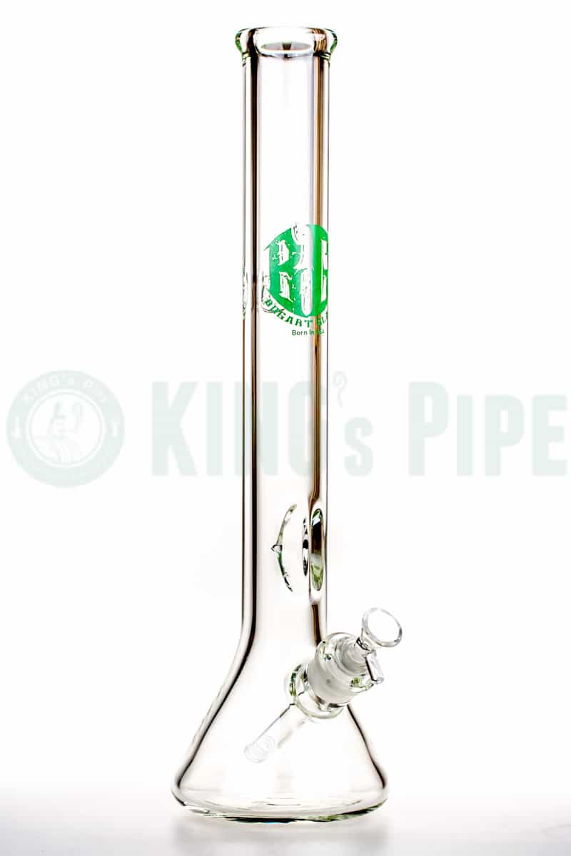 Bogart Glass - 9mm Beaker Bong - 18 Inches Green Decal