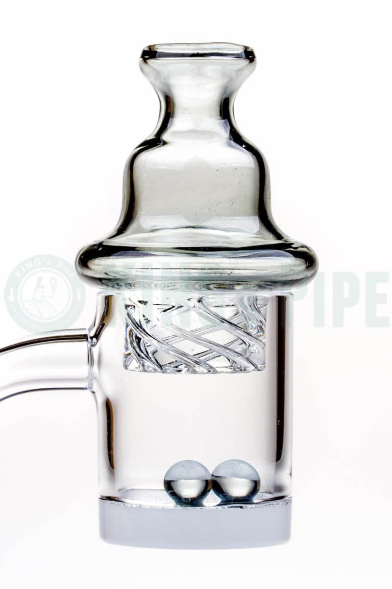 Cyclone Spinner Carb Cap + 2 Terp Pearls Gray