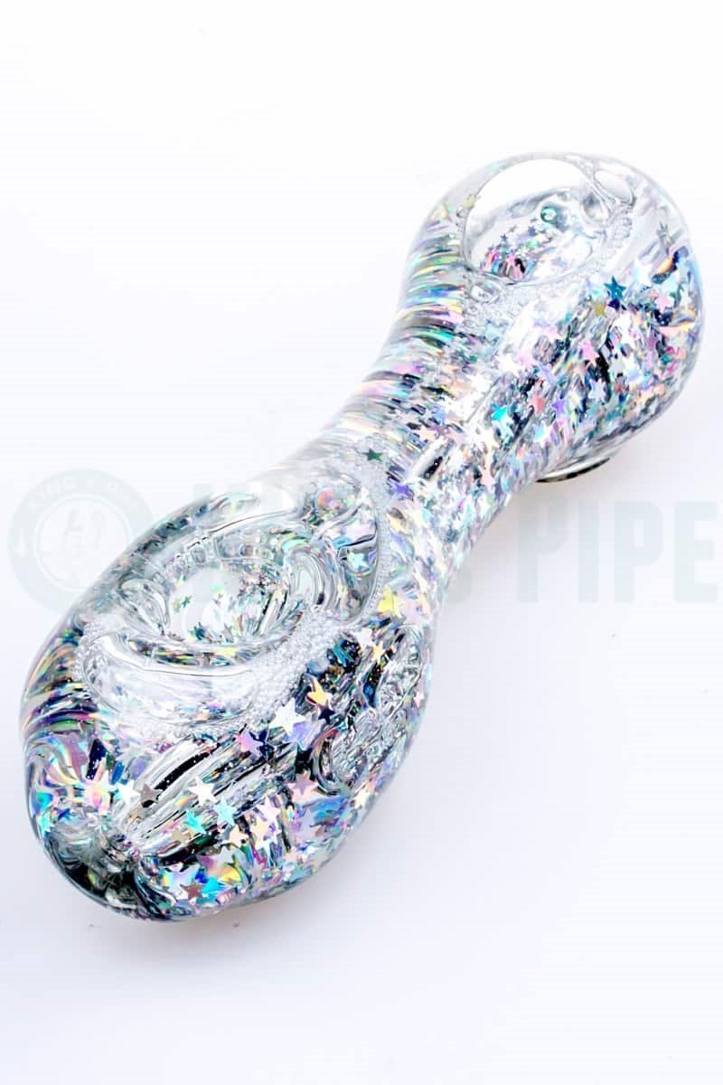Rock-Star, Freezable Glitter Glass Pipe Smoking Bowl